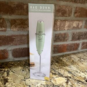 Rae Dunn frother mixer seafoam mint green “FROTH” Brand new - HTF color
